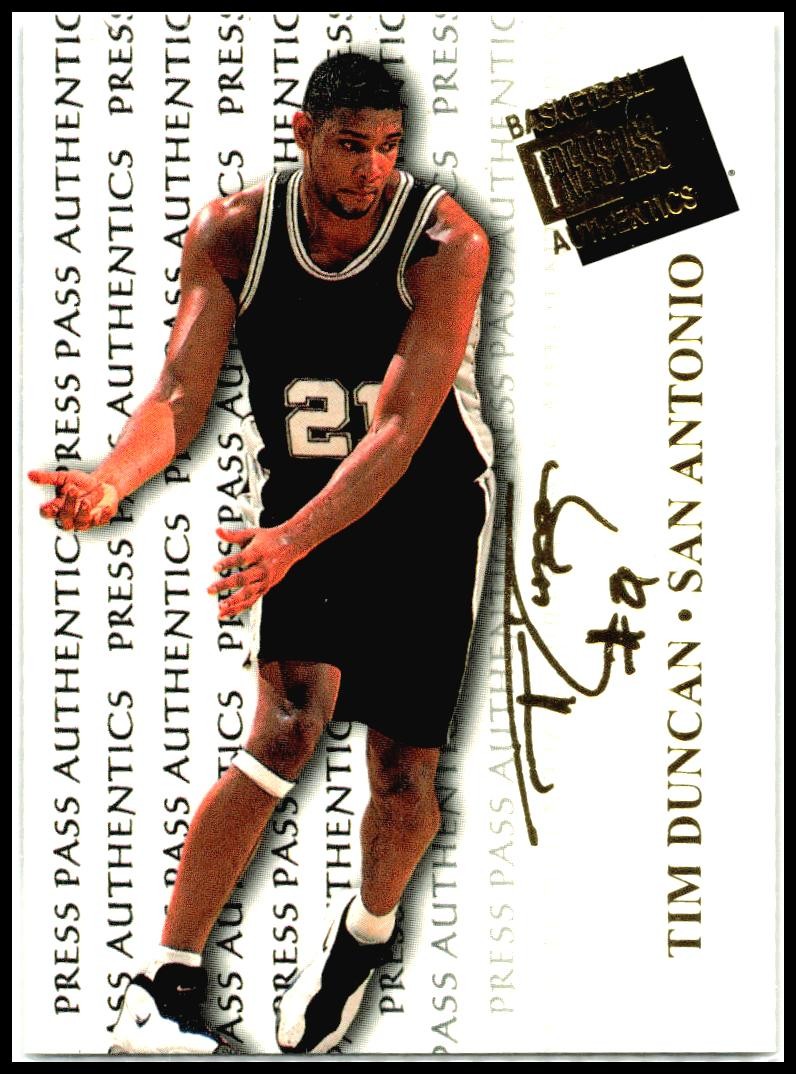 1998 Press Pass Authentics #35 Tim Duncan Wake Forest Demon Deacons