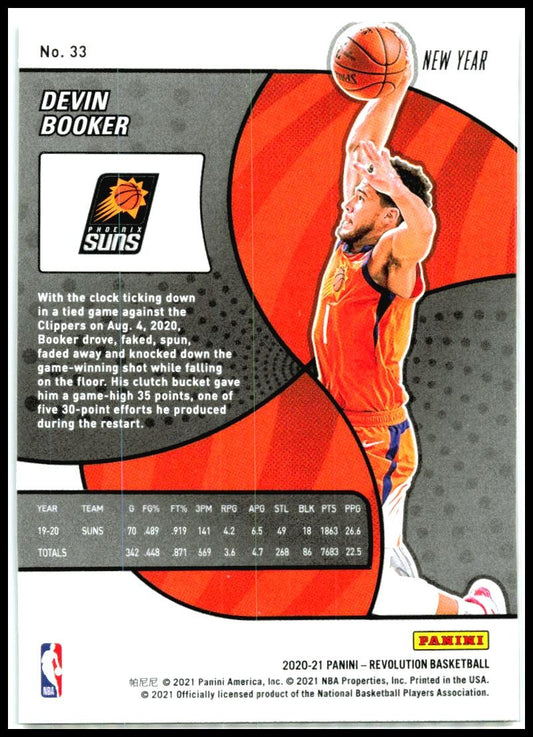 2020-21 Panini Revolution Chinese New Year #33 Devin Booker Phoenix Suns