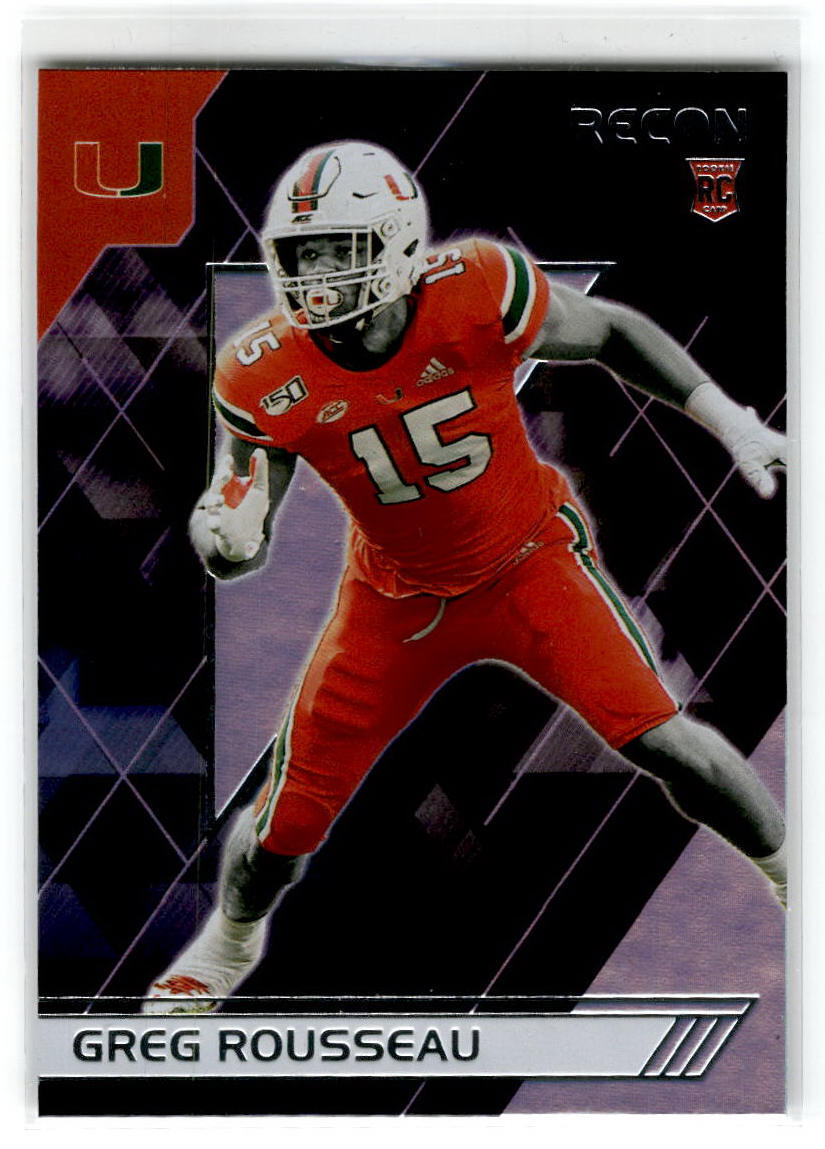 2021 Panini Chronicles Recon Draft Picks #126 Greg Rousseau Hurricanes /Bills