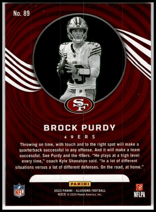 2023 Panini Illusions Dots Trophy Collection #89 Brock Purdy San Francisco 49ers
