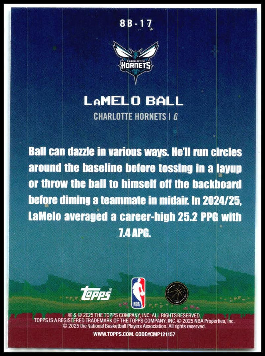 2025-26 Topps 8-Bit Ballers #8B-17 LaMelo Ball Charlotte Hornets
