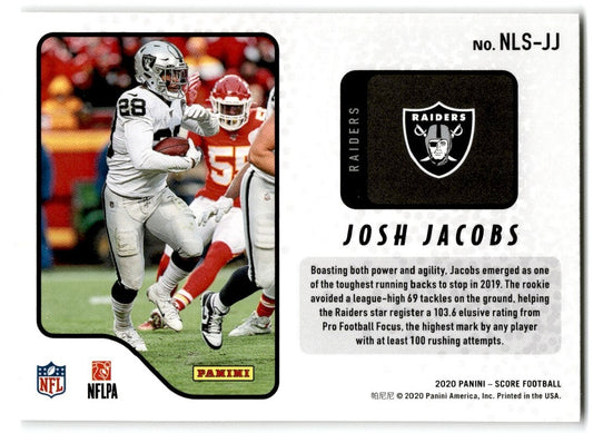 2020 Score Next Level Stats Josh Jacobs Las Vegas Raiders #NLS-JJ