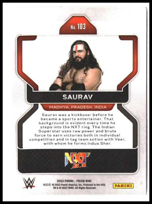 Saurav #103 2022 Panini Prizm WWE