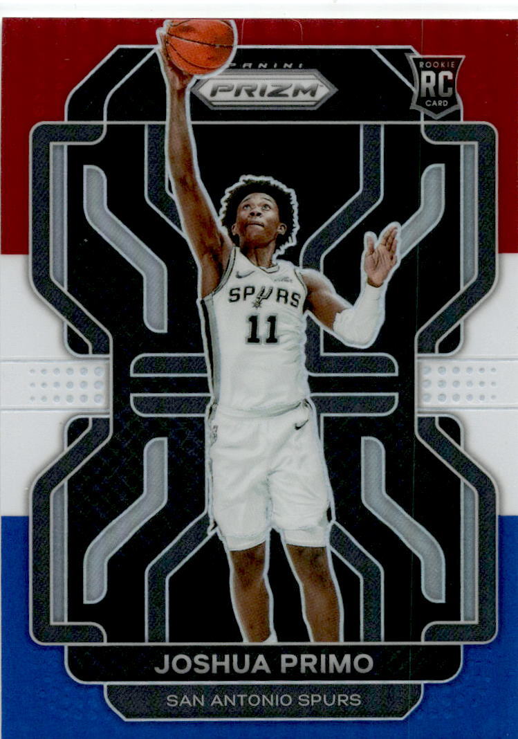 2021-22 Panini Prizm Red White and Blue #298 Joshua Primo Rookie Spurs