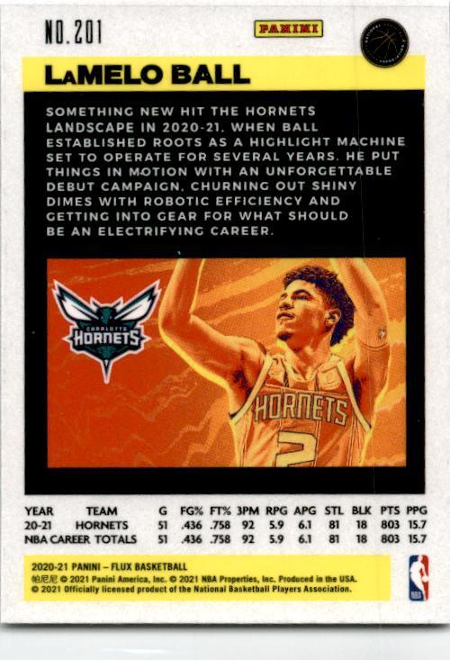 2020-21 Flux #201 LaMelo Ball Charlotte Hornets