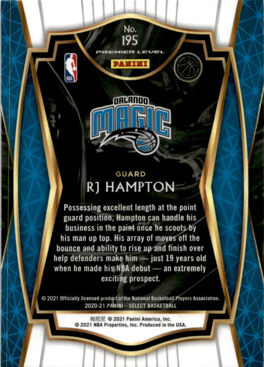 2020-21 Panini Select Blue #195 RJ Hampton Orlando Magic