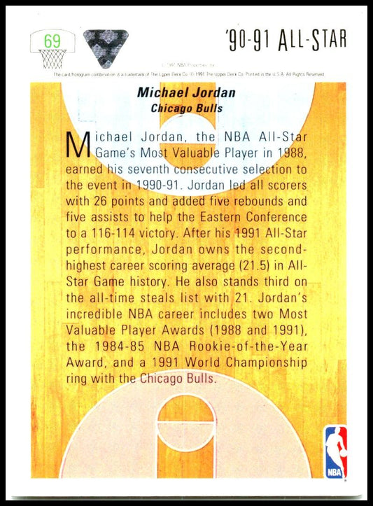 1991-92 Upper Deck #69 Michael Jordan Chicago Bulls
