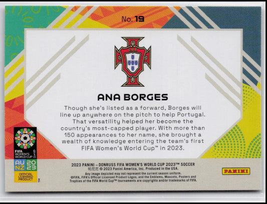 2023 Donruss FIFA Women's World Cup #19 Ana Borges Field Vision