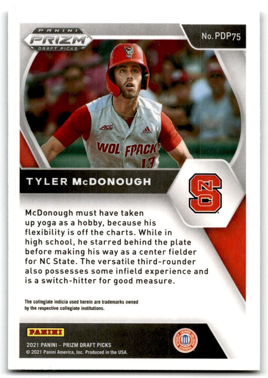 2021 Panini Prizm Draft Picks Tyler Mcdonough Boston Red Sox #PDP75