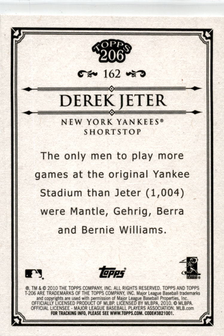 2010 Topps 206 #162 Derek Jeter New York Yankees