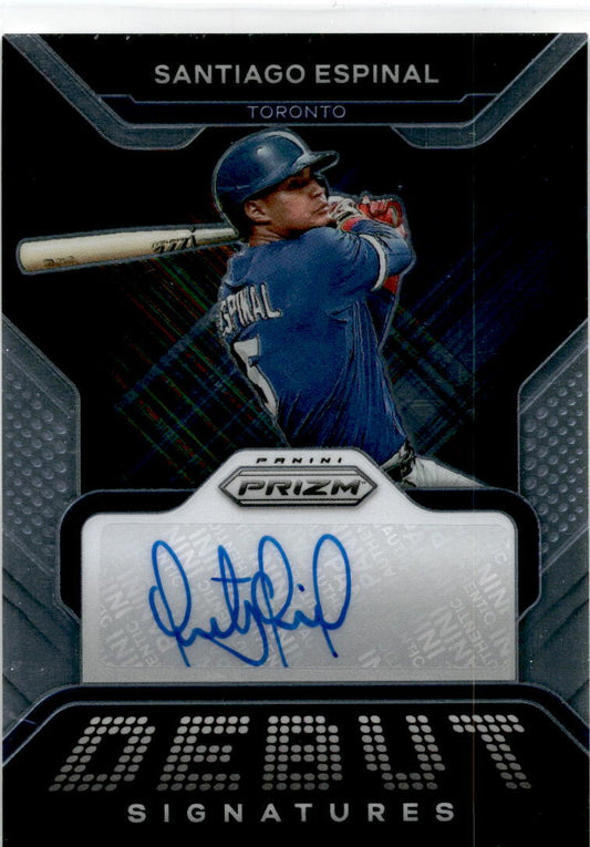 2022 Panini Prizm #DS-SE Santiago Espinal Auto Toronto Blue Jays