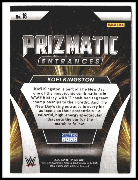Kofi Kingston #16 2022 Panini Prizm WWE Prizmatic Entrances