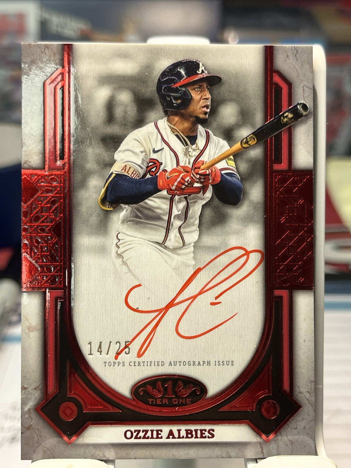2024 Topps Tier One Prime Performers Ozzie Albies Auto /25