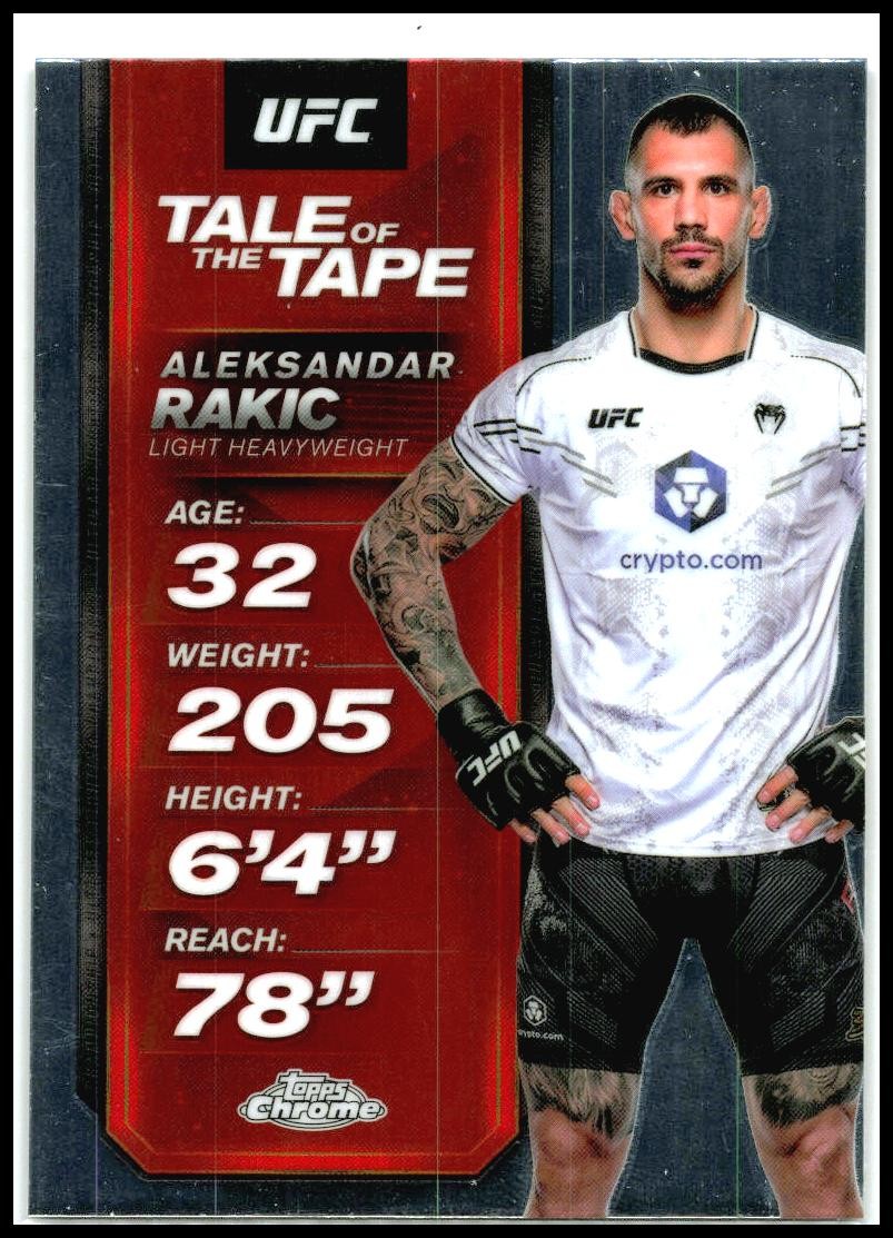 2025 Topps Chrome UFC Tale of the Tape #TTT-11 Aleksandar Rakic