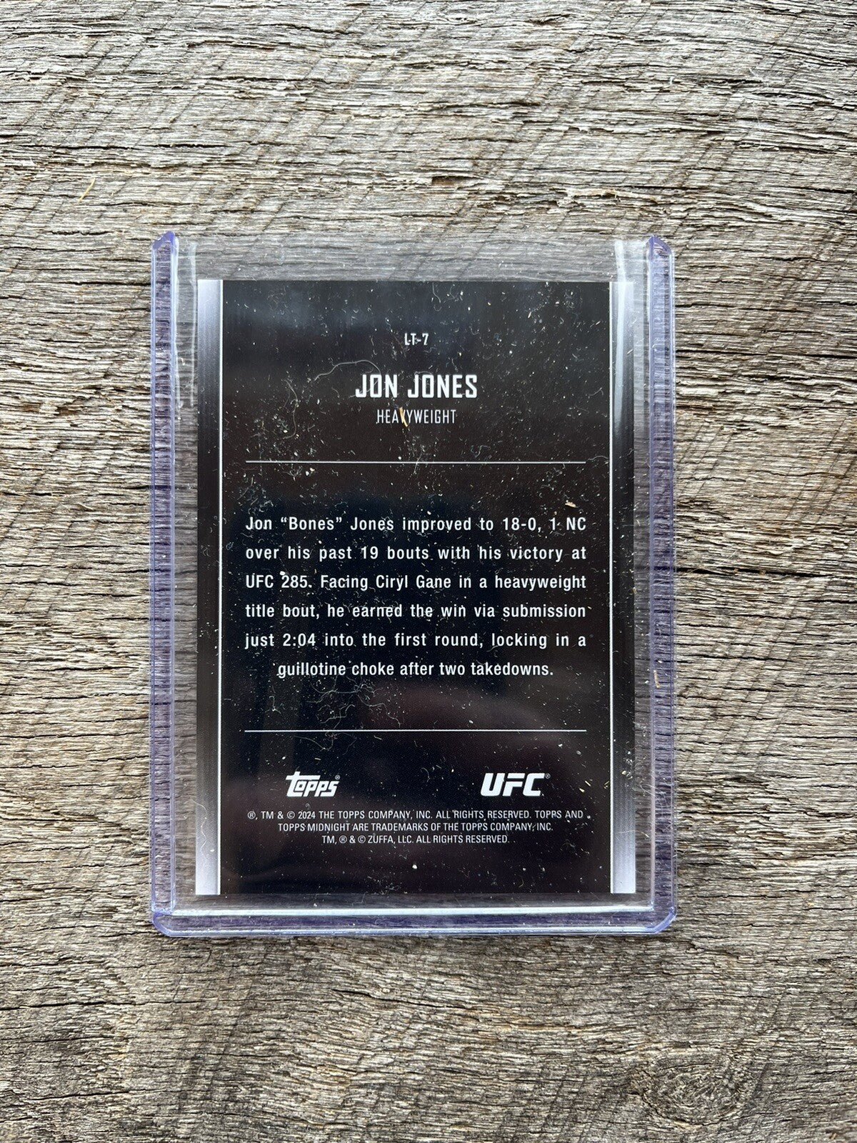 2024 Topps Midnight UFC Twilight Lunar Tide Insert #LT-7 Jon Jones /99