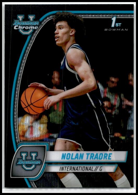 2024-25 Bowman University Chrome Black Wave #56 Nolan Traore Saint-Quentin