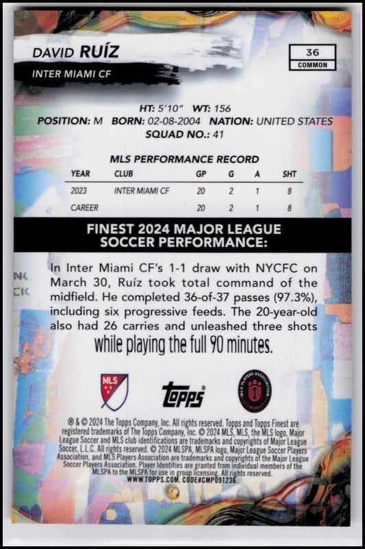 2024 Finest MLS #36 David Ruíz