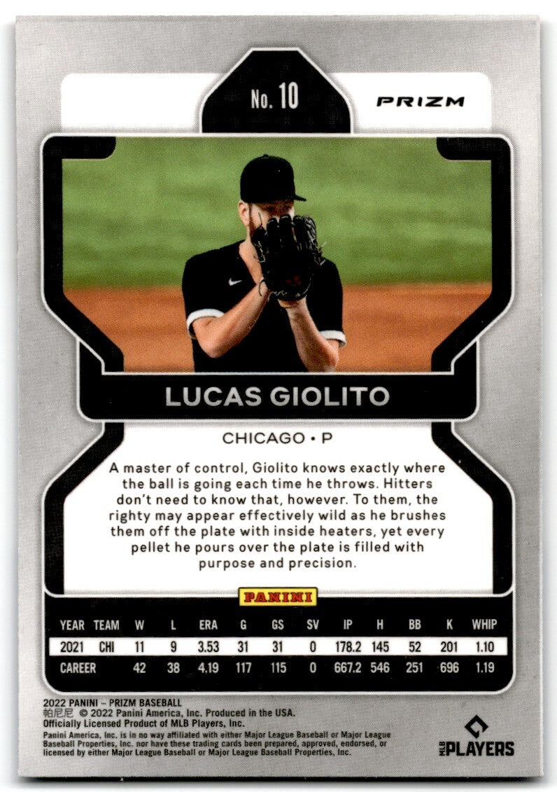 2022 Panini Prizm Red/White/Blue Lucas Giolito Chicago White Sox #10
