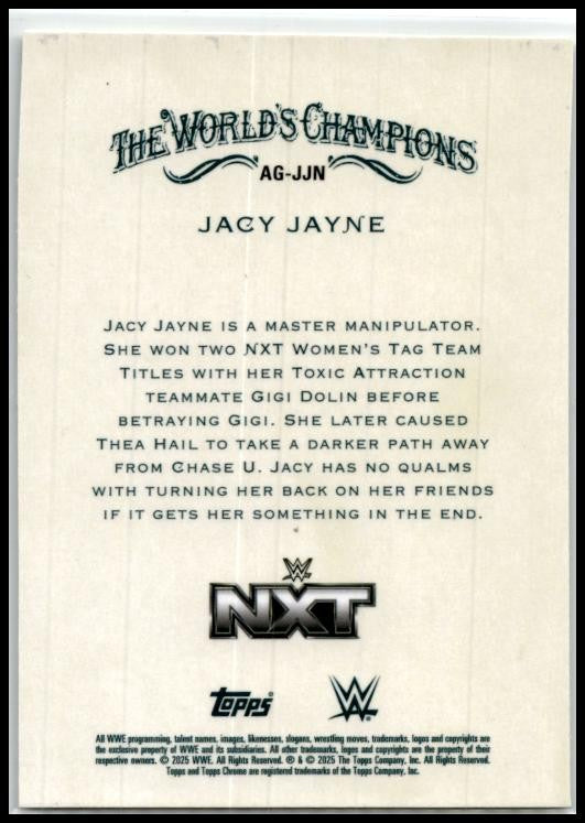 2025 Topps Chrome WWE Allen & Ginter #AG-JJN Jacy Jayne
