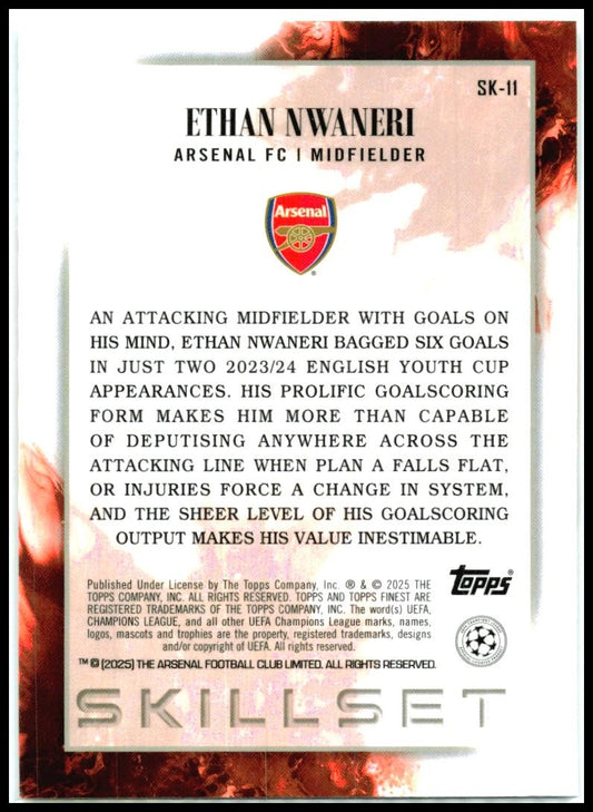 2024-25 Topps Finest UEFA Club Competitions Skill Set #SK-11 Ethan Nwaneri