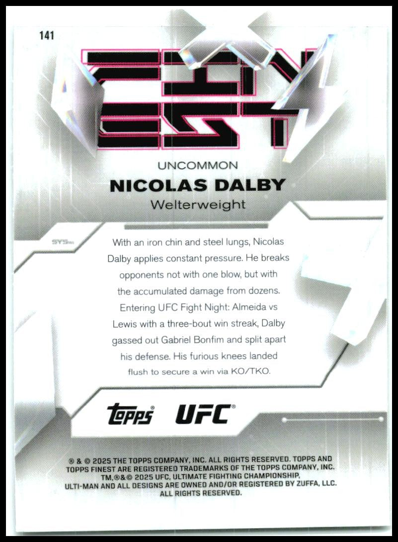 2025 Topps Finest UFC Uncommon #141 Nicolas Dalby