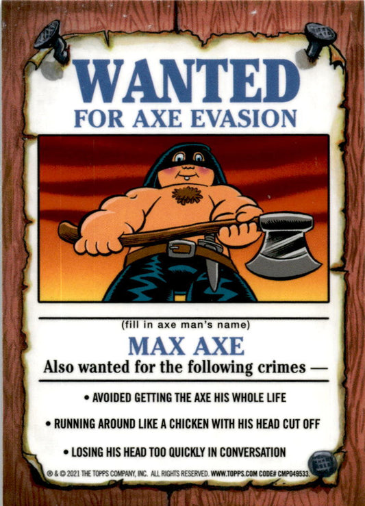 2021 Topps Chrome Garbage Pail Kids Original Series 4 #AN2a Hammer Hedley