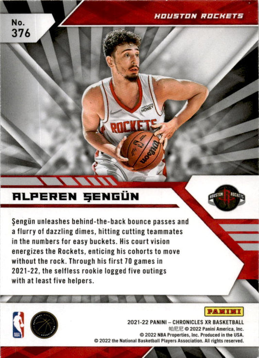 2021-22 Panini Chronicles #376 Alperen Sengun Houston Rockets