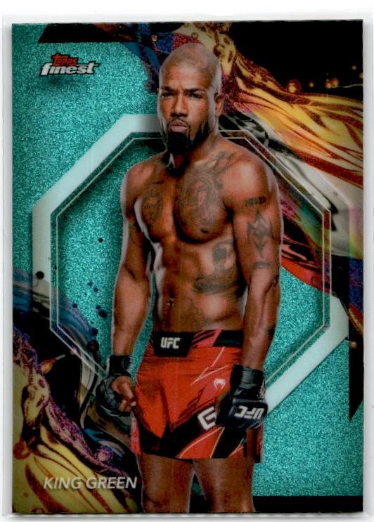 2024 Topps Finest UFC Aqua Glitter Refractors #186 King Green