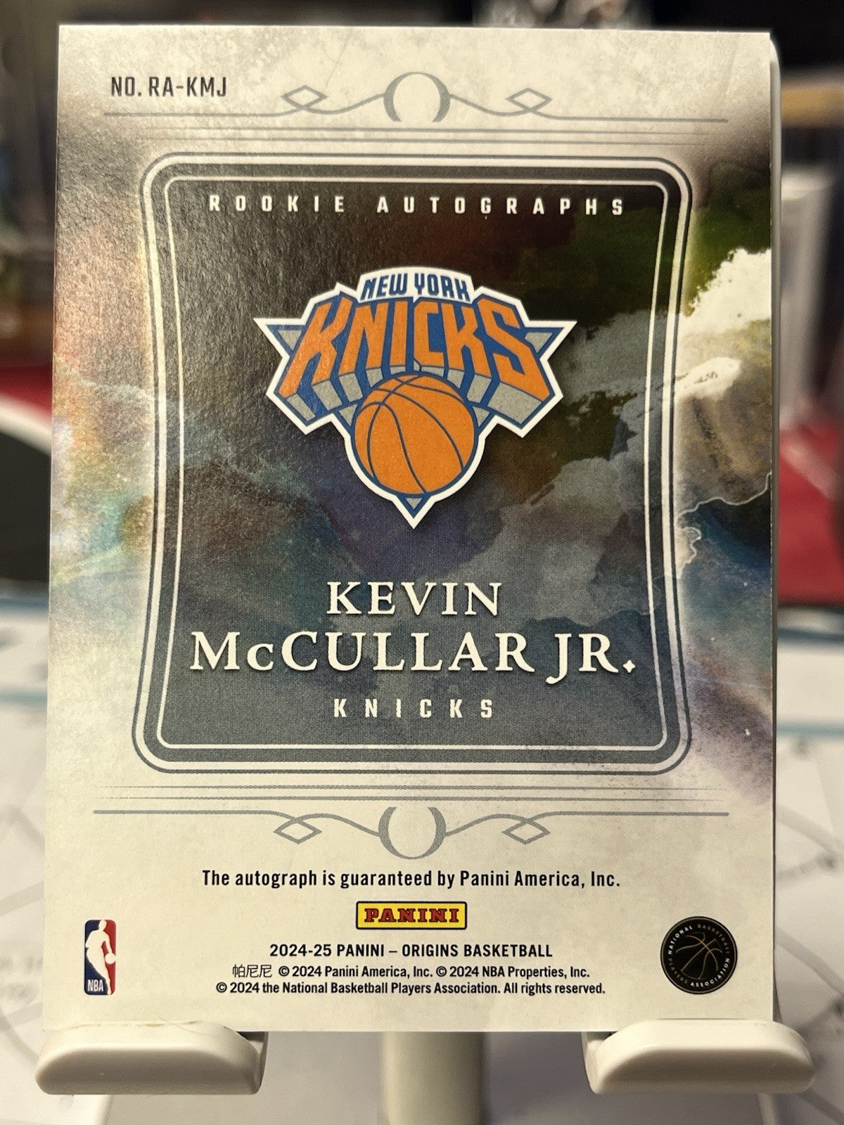 2024-25 Origins RA-KMJ Kevin McCullar JR Auto New York Knicks