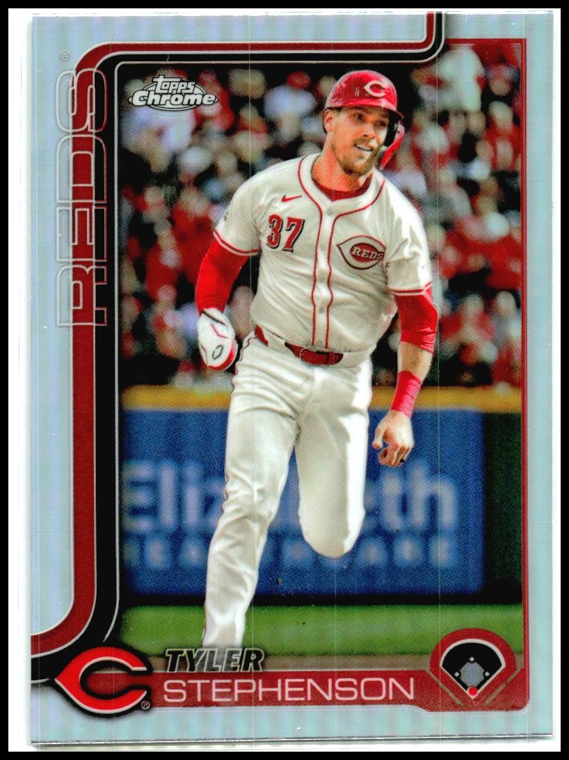 2025 Topps Chrome Refractors #112 Tyler Stephenson Cincinnati Reds