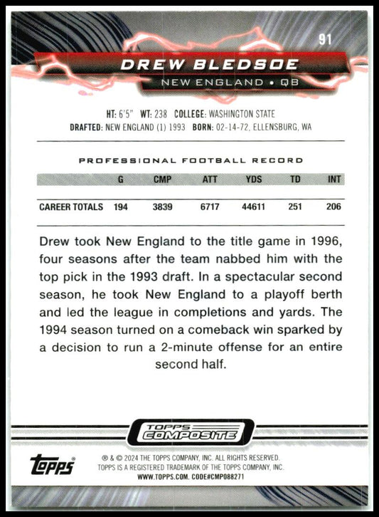 2023 Topps Composite #91 Drew Bledsoe New England Patriots