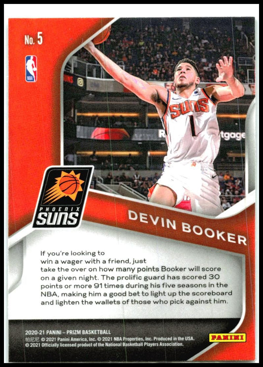 2020-21 Panini Prizm Dominance #5 Devin Booker Phoenix Suns