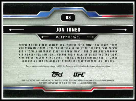 2025 Topps Chrome UFC #83 Jon Jones