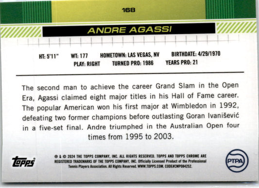 2024 Topps Chrome Tennis #168 Andre Agassi