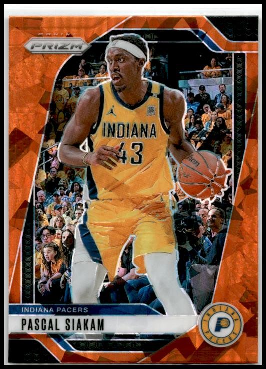 2024-25 Panini Prizm Prizms Orange Ice #62 Pascal Siakam Indiana Pacers