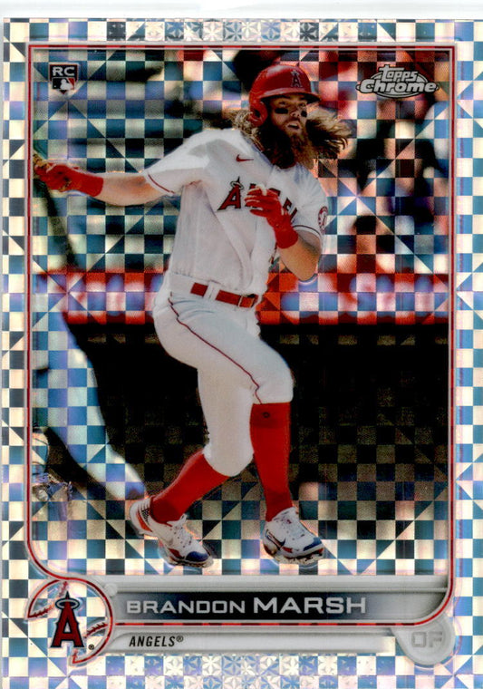 2022 Topps Chrome X-Fractor #133 Brandon Marsh Los Angeles Angels