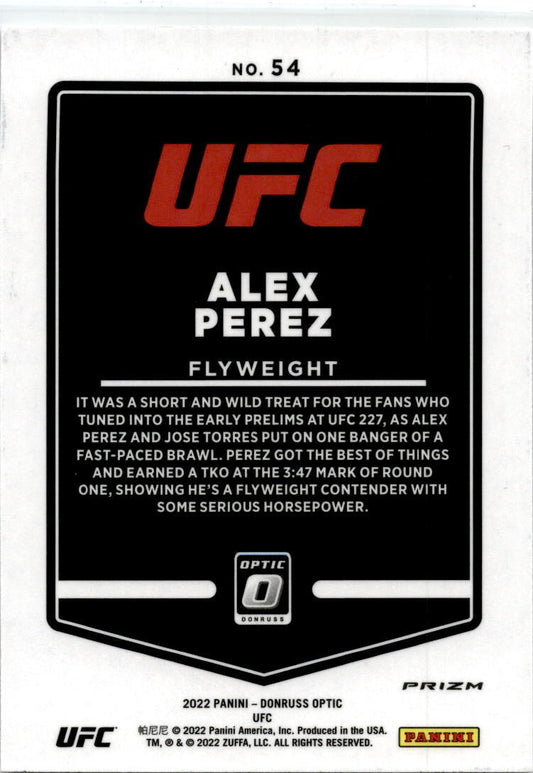 2022 Donruss Optic UFC #54 Alex Perez