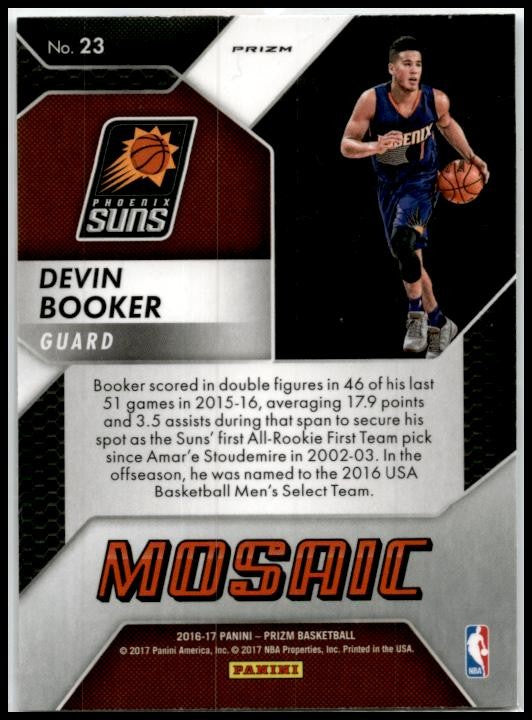 2016-17 Panini Mosaic Prizm #23 Devin Booker Phoenix Suns