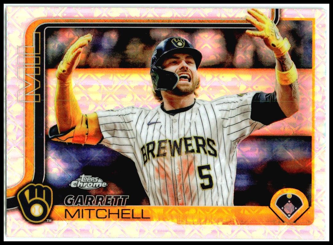 2025 Topps Logofractor #28 Garrett Mitchell Milwaukee Brewers