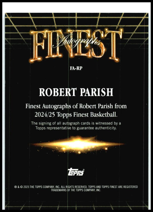 2024-25 Finest Finest Auto Blue /99 #FA-RP Robert Parish Auto Celtics