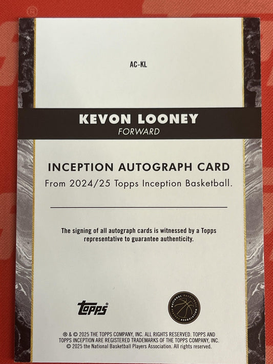 2024-25 Topps Inception Blue /25 ##ackl Kevon Looney Auto