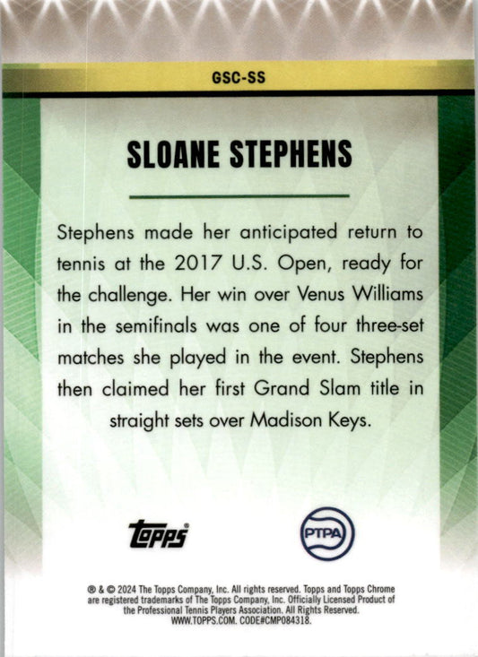 2024 Topps Chrome Tennis Grand Slam Champion #GSC-SS Sloane Stephens