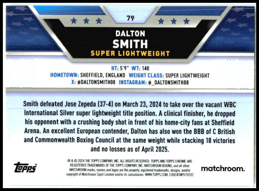 2024 Topps Chrome Boxing Prism #79 Dalton