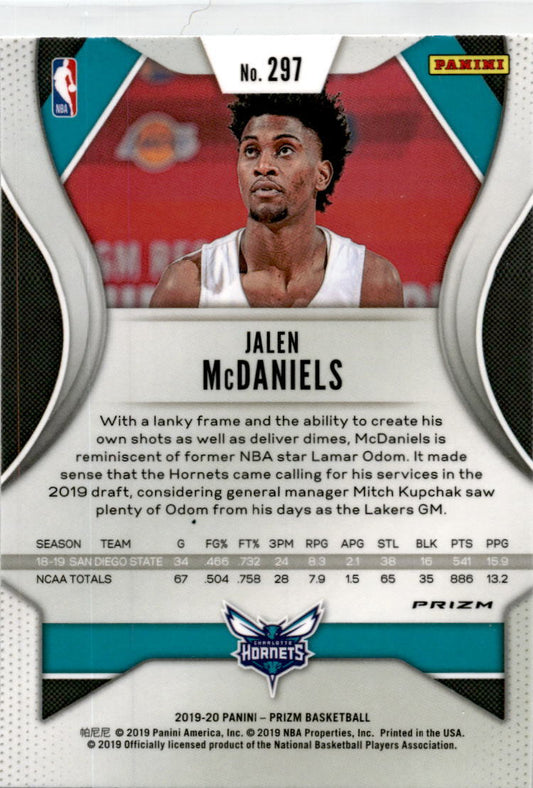 2019 Prizm Silver #297 Jalen Charlotte Hornets