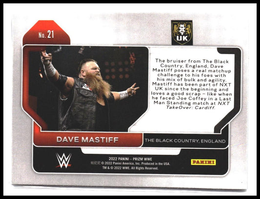 Dave Mastiff #21 2022 Panini Prizm WWE