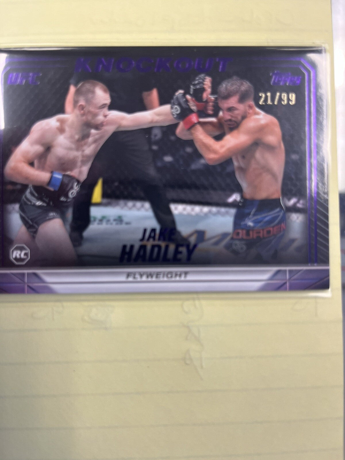 2024 Topps UFC Knockout Purple 64 Jake Hadley /99