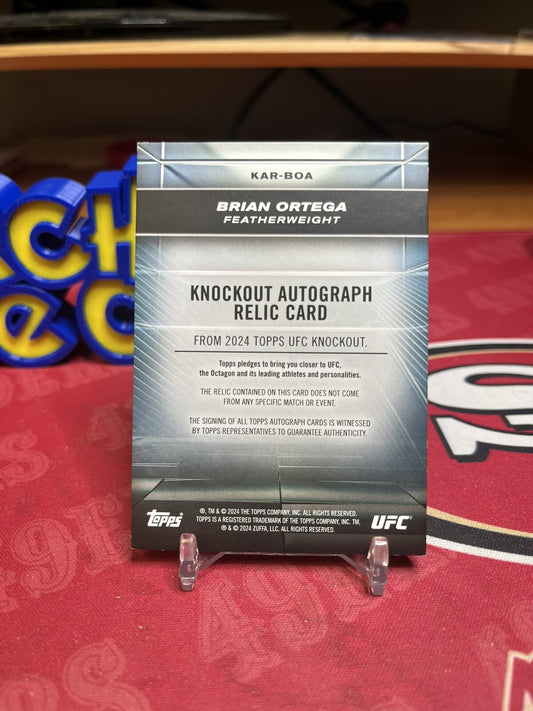 2024 Topps UFC Knockout Red KAR-BOA Brian Ortega Auto and Relic /25