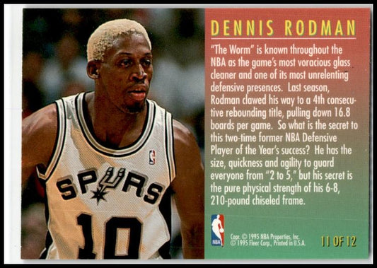 1995-96 Fleer Total D #11 Dennis Rodman San Antonio Spurs