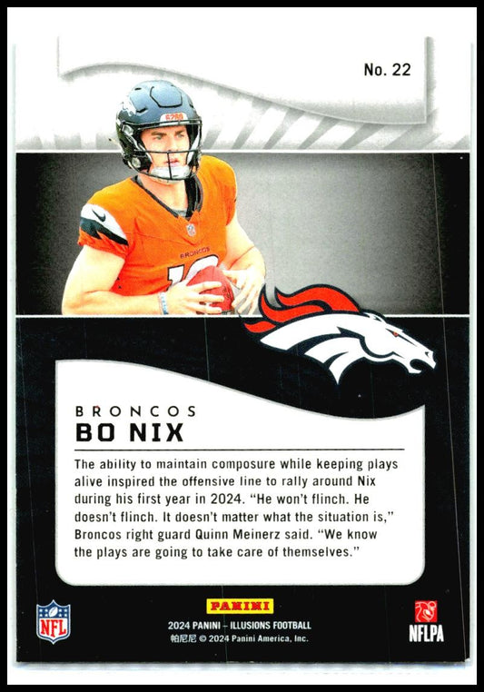 2024 Panini Illusions Emerald Trophy Collection #22 Bo Nix Rookie Denver Broncos