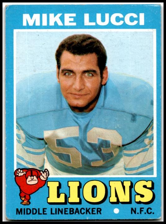 1971 Topps #105 Mike Lucci Detroit Lions